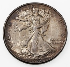 1937 50C Marche Liberty Demi Dollar En Choix Bu État, Complet Luster - $94.43