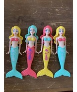 Banzai Magical Mermaids Dive Set Water Pool Toys 4 pc set 5” colorful dolls - $10.45 CAD