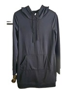 Fabletics hoodie dress Womens Size Small Black long sleeve casual Mint!!! - $27.44 CAD