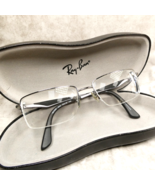 Ray Ban Polished Gunmetal Half-Rim Eyeglasses FRAME w/Case RB6285 2502 5... - €44,28 EUR