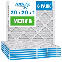 Aerostar 20X20X1 Merv 8 Pleated Air Filter, Ac Furnace Air, Pack Of 1 - $45.09