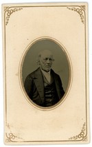 CIRCA 1860&#39;S Paper Framed Hand Tinted 2.38X3.88 in TINTYPE Handsome Older Man - £14.49 GBP