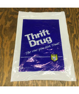 Vintage defunct thrift drug store plastic store shopping bag blue white ... - €17,15 EUR