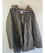 Old Navy Olive Winter Parka Jacket, Faux Fur Hood, Women&#39;s M - $24.99