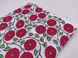 traditional Jaipur Printed Soft Cotton Fabric Hand Printed Indian Fabric, Cotton - £15.65 GBP+