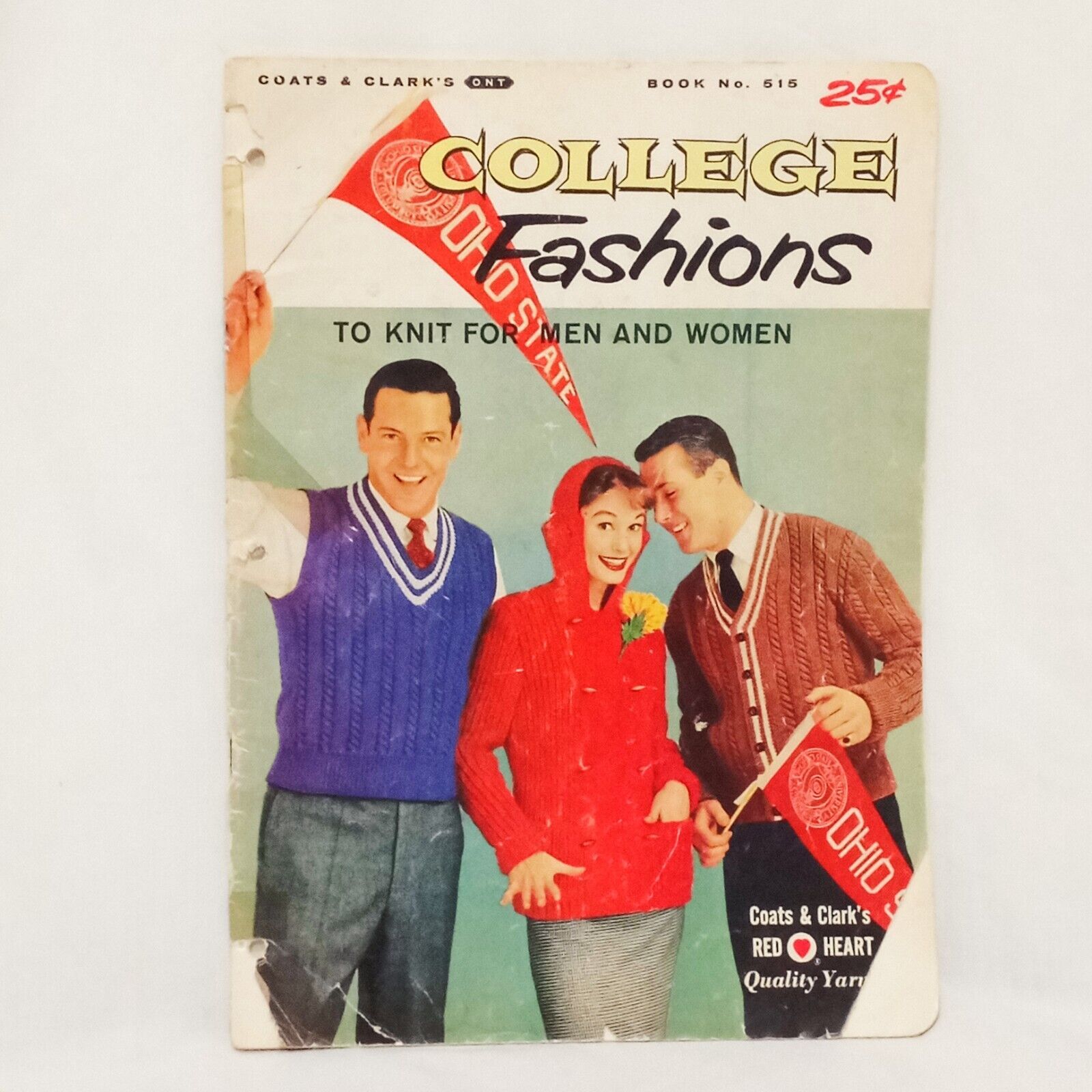College Fashions to Knit for Men Women Booklet Coats & Clark's 1957 Sweaters - $14.84