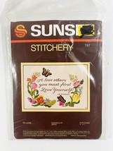 Sunset Stitchery Kit #747 To Love Others You Must First Love Yourself - $11.61 CAD
