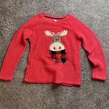 Holiday Time Christmas Sweater Fuzzy Soft Reindeer Red Medium (M) Ugly S... - €10,28 EUR