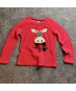 Holiday Time Christmas Sweater Fuzzy Soft Reindeer Red Medium (M) Ugly S... - $218.29 MXN