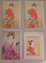 VTG Japanese Geisha Girls Blank Note Cards w/Envelopes Fukui Asahido Kyo... - $24.74