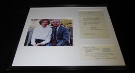 Rosalynn &amp; Jimmy Carter Framed ORIGINAL 1977 Recipe, Letter &amp; Photo Display - £97.37 GBP