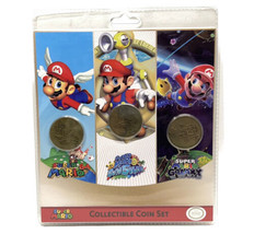 Nintendo Super Mario 64 Sunshine Galaxy Collectible Coin SeT New Sealed - £19.46 GBP