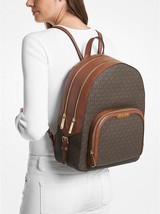 New Michael Kors Jaycee Large Logo Backpack Brown - £89.58 GBP