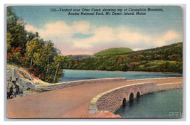Otter Creek Bridge Mt Desert Island Maine ME Linen Postcard Z1 - £2.29 GBP