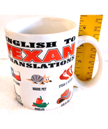 English To TEXAS Translations 16 Oz Large Coffee Tea Mug PCF Souvenirs S... - $20.38 CAD