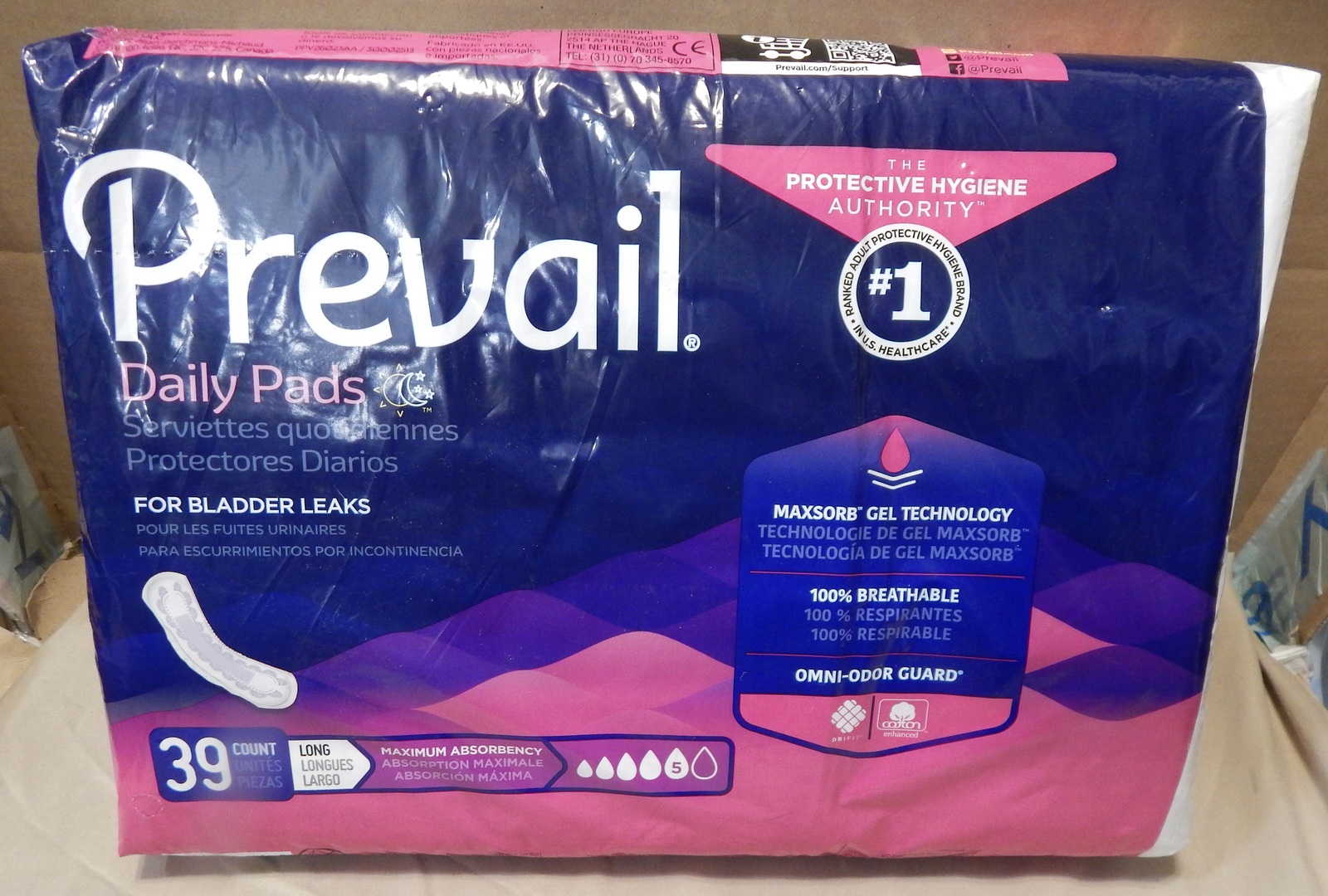 Prevail 39 Count Daily Pads Woman Maximum Absorbency Long PV-915/1 NIB 226P - $12.49