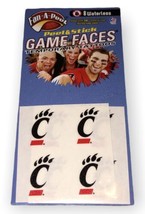 University Of Cincinnati Fan-A-Peel Game Faces Temporary Tattoos - $2.47