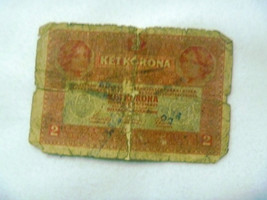Ket Korona 2 Krone Austria with stamp free shipping P7 - $3.74