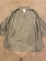 H&amp;M l.o.g.g. Woman&#39;s Shirt Army Green Long Sleeve V Neck Shirt Dress 4XL New - £14.87 GBP