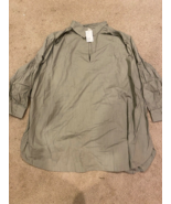 H&amp;M l.o.g.g. Woman&#39;s Shirt Army Green Long Sleeve V Neck Shirt Dress 4XL... - £14.78 GBP