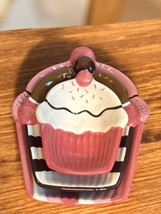 3 Nesting Valentine&#39;s Day Cupcake Bowls / Dish Kohls Birthday Retired - $29.70