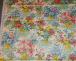 Vintage Floral Cotton Fabric Joan Kessler by Concord Fabrics Inc 60&quot; x 55&quot; - $18.00