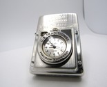 Time Lite Light Limited Pocket Watch Clock running Zippo 1996 Fired Rare - $154.00