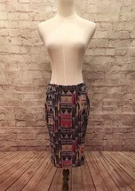 LuLaRoe Cassie Skirt Grey Black Gold Red Arrows Aztec Tribal Size Small NEW - £18.87 GBP