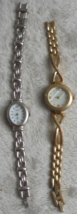 Lot of 2 Carriage by Timex Womens Silver and Unbranded Gold Abalone Watches READ - £14.85 GBP