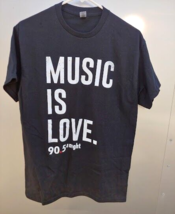 Music is Love 90.5 The Night FM Brookdale Public Radio NJ T Shirt Tee M - £21.02 GBP