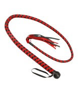 Cow Hide Leather BULL WHIP 04 Feet Long 12 Plaits Red/Black Indiana Jone... - $444.40 MXN