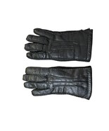 Vintage Kmart Leather Gloves Womens M Used Black - £7.62 GBP