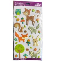 Sticko Woodland Animals Dimensional Stickers NIP - $9.89
