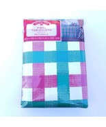 Christmas Buffalo Plaid Vinyl Tablecloth 60 x 102 Red Green Checked Holi... - $31.44 CAD