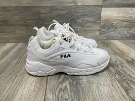 Fila Disarray Sneaker In White Leather | Size 7.5 | Women’s - $49.50