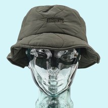 All Saints Bucket Hat Khaki Quilted Bucket Hat Winter Embroidered Streetwear! - £45.48 GBP