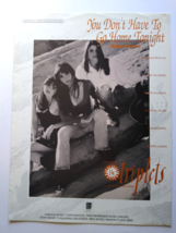 You Don't Have To Go Home Tonight Triplets Sheet Music 1991 Pop Rock Mus... - $18.62