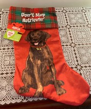 ASPCA Dog Christmas Stocking  Chocolate Brown  Lab Labrador Retriever  B... - $12.49