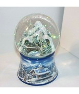  KURT ADLER Winter Train Snow Glitter Globe MUSICAL Joy To The World Pin... - £38.59 GBP