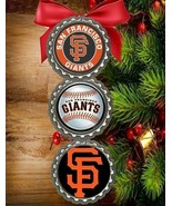 San Francisco Giants bottlecap christmas ornaments tree decorations holi... - $11.87