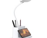 Small Desk Lamps For Home Office, White Desk Light For Kids, Led Desktop... - $27.99