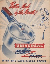Universal Minute Savor Pressure Cooker Vintage Cookbook and Instructions - £5.44 GBP