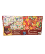 Keepsakes SureLox x2 Puzzles 1,000 pcs-Stamp collection/Fruit Candy 27&quot;x19&quot; - £16.64 GBP