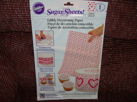 Wilton Sugar Sheets! Pink Hearts SET OF 3 NEW HTF - $22.80