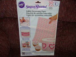 Wilton Sugar Sheets! Pink Hearts SET OF 3 NEW HTF - £17.12 GBP