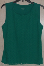 Nwt Womens Loft Outlet Turquoise Lace Overlay Tank Top Size M - £18.64 GBP