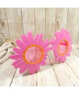 Pink Daisy Flowers Novelty Sunglasses - Costume Party Mardi Gras Hallowe... - €7,69 EUR
