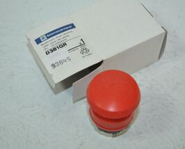 Telemecanique (Square D) Red Mushroom Push Button With Boot Model# D3B1GR - $11.42