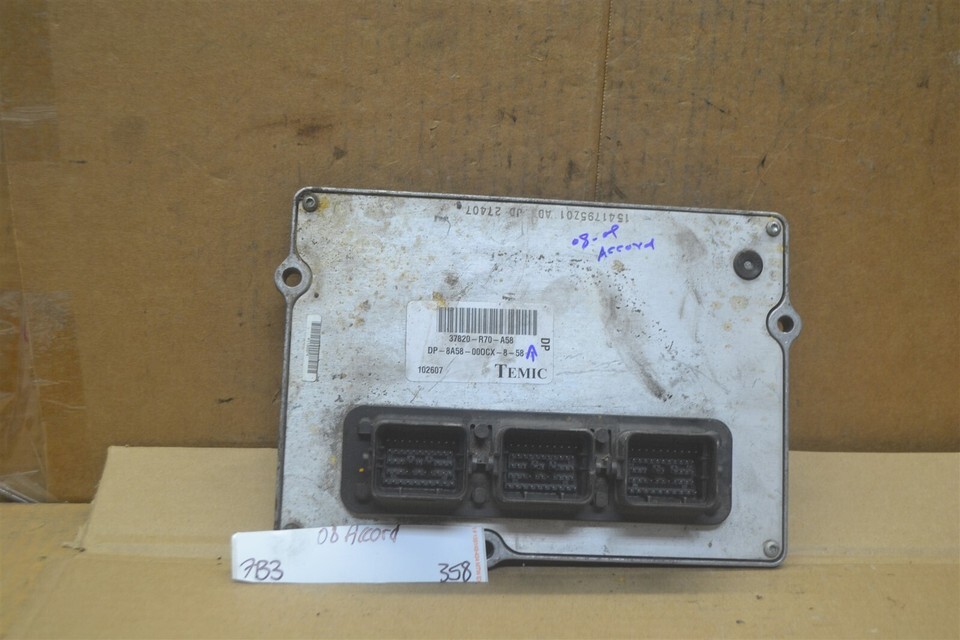 08-09 Honda Accord Engine Control Unit ECU 37820R70A58 Module 358-7B3 - $37.23