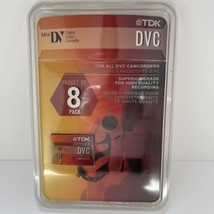 Tdk Dvc Mini Dv Digital Video Camcorder Cassette 8 Pack Brand New Sealed Package - £29.47 GBP